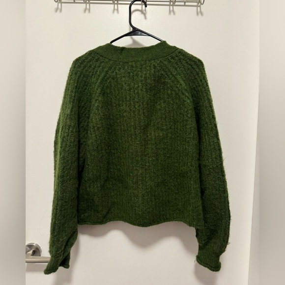 Zara Green Wool Cardigan - Picture 2 of 3